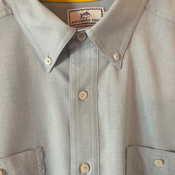 Southern Tide‎ Blue Performance Long Sleeve Button Down Size Large - Picture 4 of 10